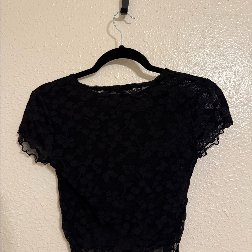 Elegant Black Lace Top